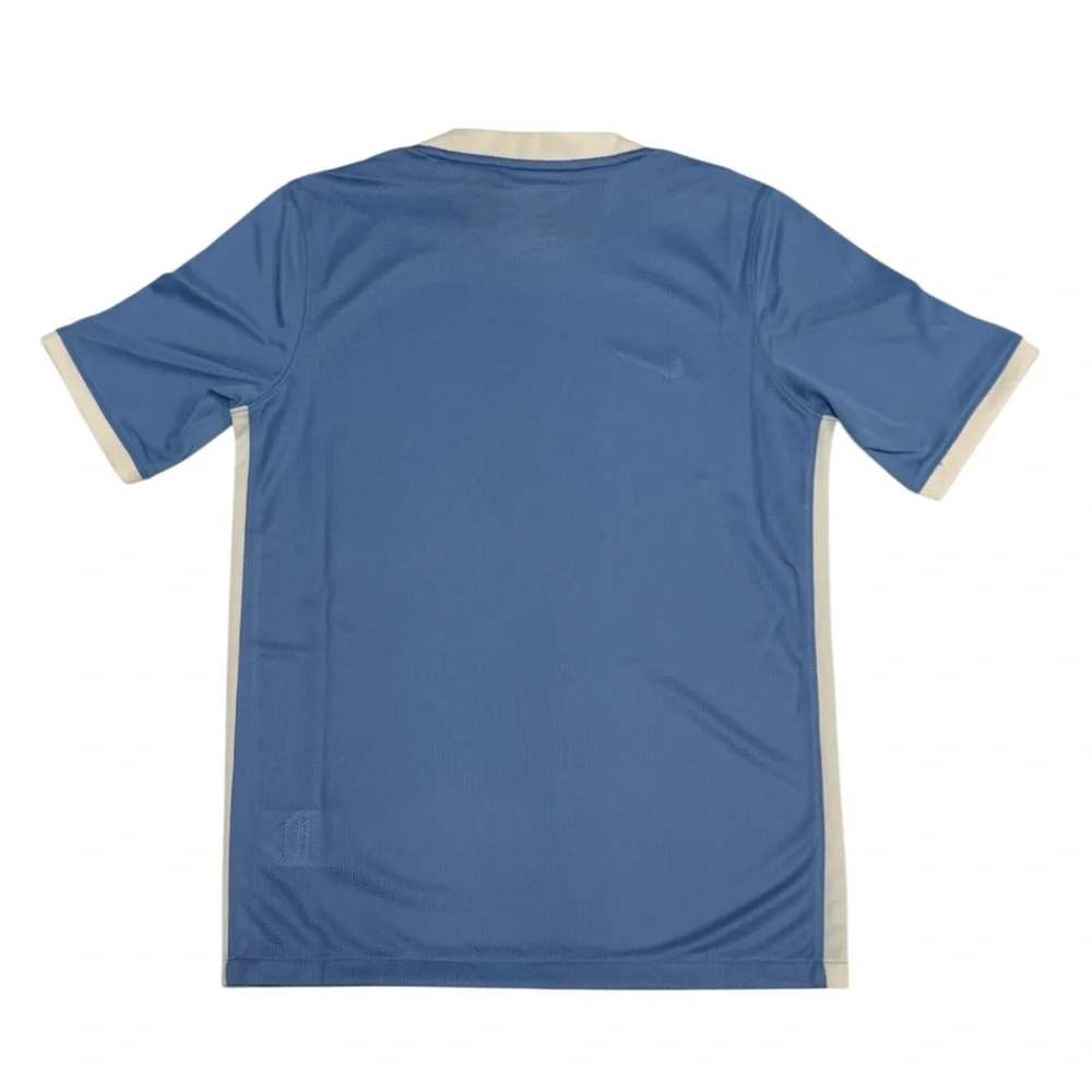 NWT Nike Dri-Fit Blue-White Vented Embroidered Short Sleeve Soccer Jersey Large